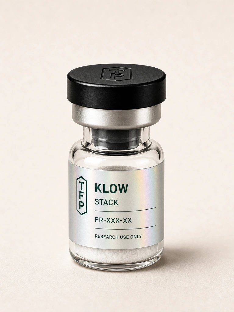 BPC 157 10mg + GHK-CU 50mg + TB500 10mg + KPV 10mg, 10 mg + 50 mg + 10 mg + 10 mg en fiole 3 ml The French Peptides avec etiquette holographique argent, lot FR-XXX-XX